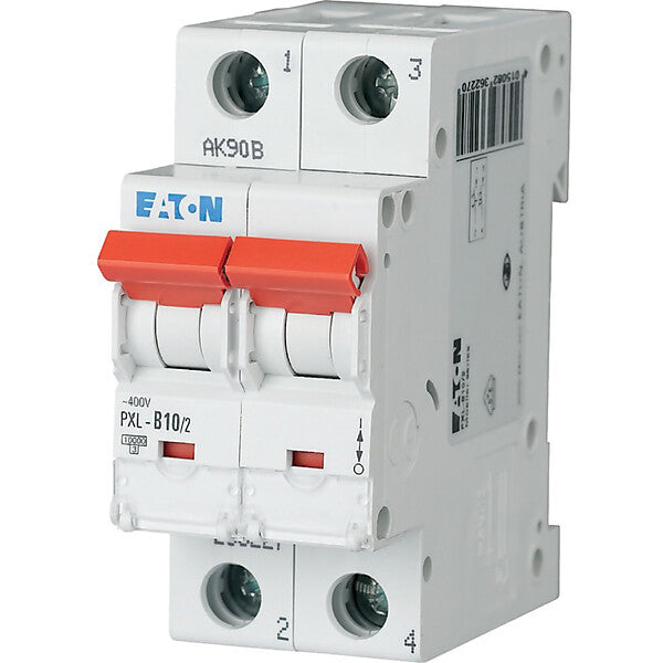 Eaton LS-Schalter m.Beschrift. B 10A, 2p PXL-B10/2